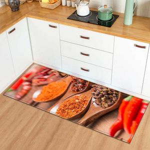 Teppiche Gewürze Küchenteppich Home Eingang Fußmatte Schlafzimmer Wohnzimmer Dekor Langer Teppich Flur Badezimmer Rutschfeste Bodenmatte Tapis Chambre R230731