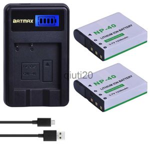 Baterie aparatu 2PCS 1230 MAH NP-40 NP40 Camera Pack + LCD ładowarka USB dla Casio Ex-Z30/Z40/Z50/Z55/Z57/Z750 EX-P505/P600/P700 L231211