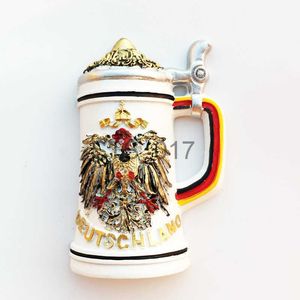 Kylmagneter tyska kreativa tredimensionella europeiska Ical Beer Cup Tourism Commemorative Decorative Crafts Magnet Kylskåp X0731