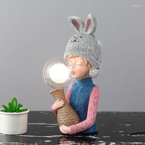 Lampy stołowe nordyckie kreatywne dziewczyny lampa bąbelkowa ins sypialnia nocna ozdobne ozdoby dekoracyjne pokój dziecięcy LED światło nocne