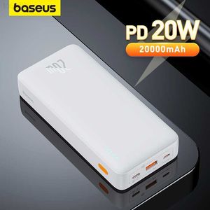 Telefonowe banki zasilania Baseus Power Bank 20000 mAh Szybkie ładowanie PD 20W Przenośna ładowarki Batterie Externe For iPhone 13 Pro Max L230731