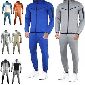 Tuta firmata da donna Tuta in velluto Thin Tech Fleece Tuta da uomo Tuta da jogging firmata Tuta da jogging a due pezzi Tuta sportiva da uomo manica lunga L2