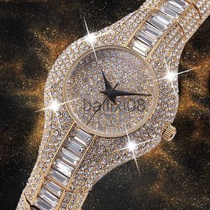 Altri orologi 30mm Orologio da donna piccolo antiurto impermeabile da donna di lusso Ar Orologio da polso in metallo con strass Bu Orologi cinesi economici J230728