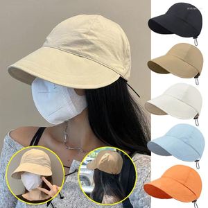 Wide Brim Hats Fashion Quick-drying Baseball Cap Japanese Women Foldable Sun Protection Summer Light Caps Breathable Outdoor Sunscreen Hat