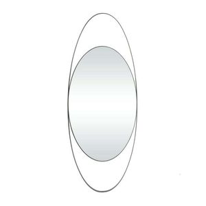 Wall Stickers 16" x 42" Black Oval Mirror 230731