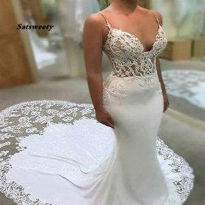 Deep V-neck Beach Bridal Gowns Vintage Mermaid Wedding Dresses Appliques Sleeveless Backless With Sash Chiffon265F