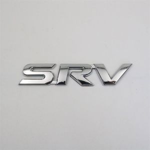 For Toyota SRV Emblem 3D Letter Chrome Silver Car Badge Logo Sticker202Y