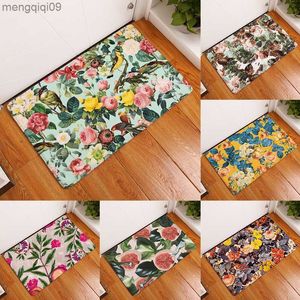 Tapetes coloridos tapetes de flores tapete antiderrapante estilo ins padrão capacho para banheiro cozinha tapetes de entrada decoração de casa tapis r230731