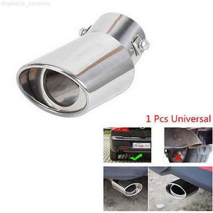 Universal Stainless Steel Exhaust Muffler Tip Pipe Car Oval Rear Exhaust Curved TailPipe Muffler Vehicle Modification246y