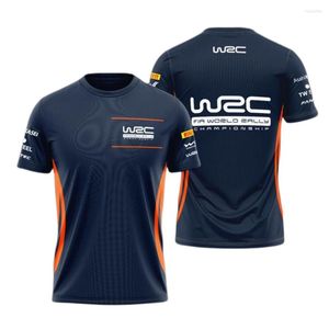 Męskie koszule T Summer Casual T-Shirt Racing Top Rally Fan Jersey WRC WRC Oddychający okrągły okrąg