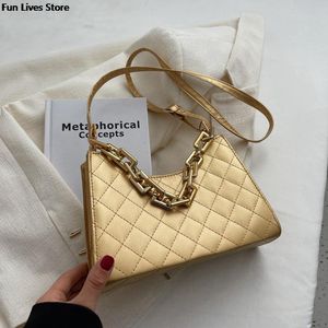 Evening Bags Fashion Party Women Handbags Leather Shoulder Purse Golden Chains Satchels Wedding Square Bags Luxury Brand Handbag 230729