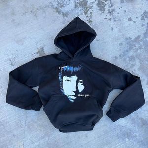 Erkek Hoodies Hoodie Hip Hop Street Giyim Vintage Karakter Baskı Büyük Boyutlu Kapüşonlu Sweatshirt Y2K Giysileri Unisex 90s Grunge