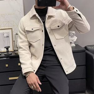 Mens Jackets Winter Fashion Jacket Lapel Autumn And Corduroy 230731