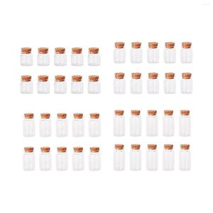 Storage Bottles 10 Pieces Wish Glass Jars With Wooden Cork Stopper Candy For Wedding Gift