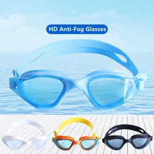 Profesyonel Yüzme Goggles Gözlük Erkekler Kadın Su Geçirmez Fark Anti-Fog UV Koruma Ayarlanabilir Havuz Yüzme Gözlük Dalış Gözlükleri