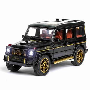 Diecast Model Cars 124 Toy Car Model Metal Wheels Simulation G65 Alloy Car Diecast Toy Vehicle Sound Light Pull Back Car Toys for Kids Gift X0731