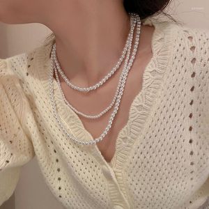 Choker 2023 Fashion Jewelry Multi Layers Chains Imitation Pearl Neckor for Women Party Wedding Bride Necklace Collar Brincos