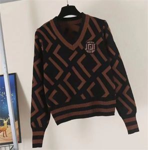 Women Swatters Designer Sweters damskie okrągły szyję moda Kobiety z długim rękawem Wysokiej klasy jacquard swetra Sweater Sweater płaszcza rozmiar rozmiar s-2xl