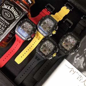 Luksusowy automatyczny zegarek mechaniczny Richa Milles RM11-03 Ruch Szwajcarski Sapphire Mirror Importowany gumowy pasek obserwacyjny Męskie zegarki sportowe H62us