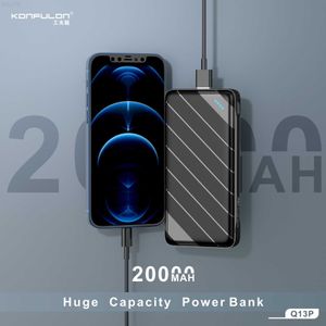 Banki prasowe telefonu komórkowego Cargador de Bateria Portatil Para Celular 22.5 W Bank Power 20000 MAH typ C PD 18W Qucik Charge Poverbank Zewnętrzny ładunek baterii L230731