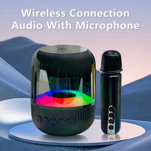 Портативные колонки, беспроводной Bluetooth, уличный микрофон для мобильного телефона, детский семейный красочный свет, аудио R230731