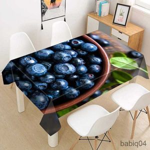 Tkanina stołowa jagodowa tkanina obrusowa kwadratowy/prostokątny osłonę stołową do imprezy do wystroju domu pokrowce R230731