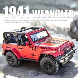 Diecast Model Cars 132 Jeeps Wrangler Rubicon Alloy Car Model Diecasts Metal Toy Offroad Vehicles Car Model High Simulation Collection Kids Gifts x0731