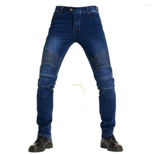 Men's Jeans Ladiguard Plus Size Men Demin Pants Western 2023 Bike Sliming Bottom Male Padding Trouser Patchwork Outdoor Pant