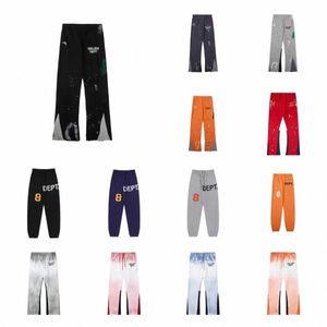 mens Jeans Pants Galleryes Sweatpants Dept Speckled Letter Print Men's Women's Couple Loose Versatile Casual Pants Straight s3hn#