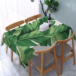 Table Cloth Tropical Banana Leaves Tablecloth Waterproof Party Home Decoration Rectangular Cover For Dining MantelpiecePolyester