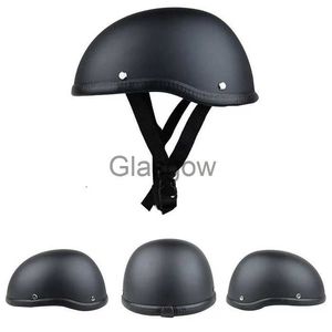 Motorcycle Helmets Motorcycle Helmet For Harley Vintage Half Face Helmet For Mtb Bike Cruiser Scooter Matte Black Helmets Accessories Casco Moto x0731