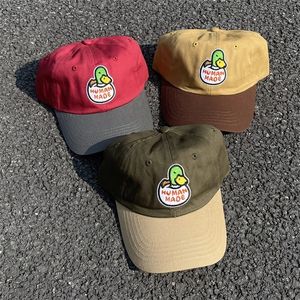 Ball Caps Frog drift Streetwear Fashion Brand Quality HUMAN MADE Duck Embroidery Splicing Baseball Cap Hat For Men Unisex 230729