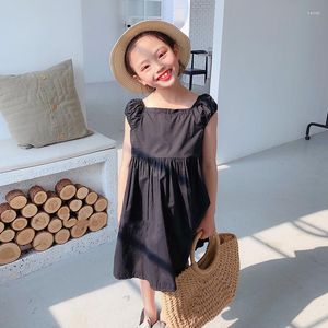 Girl Dresses Summer Girls Dress Princess Ruffle Party Kids Baby Fashion Cotton Puff Sleeves Sweet Costume Holiday With Bow