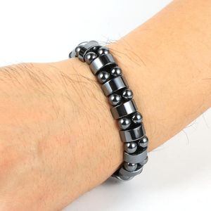 Strand Beaded Strands Na Black Hematite Pulseira Mascul Double Layer Natural Energy Stone Tiger Eye Lapislazzuli Bracciale per uomo