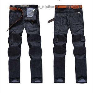 Herrenhosen Commodity Jeans Herren Große Größen 29-40 42 Casual Military Multi Pocket Jeans Herrenbekleidung 2020 Neue Hohe Qualität Z230801