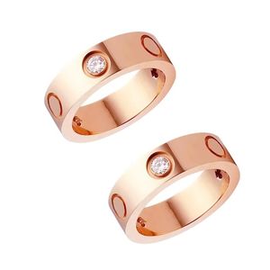 Bandringar 18K 4-6mm Love Ring Gold Material kommer aldrig att blekna smal ring utan diamanter lyxmärke officiella reproduktioner