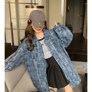 Women's Jackets Denim Jacket Fashion Jeans Sequin Design Stylish Trafza Sleek 2023 Ladies Bomber Coat In Promotions