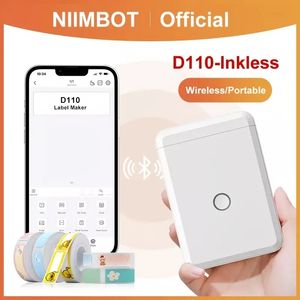 1PC Niimbot D110ラベルプリンターでオフィスの供給をアップグレードします-10ロールが含まれています！