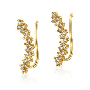 luxury earrings Geometric irregular design, minimalist style, niche ear hooks, zircon, delicate versatility, stud earrings, brass, plated with 18K real gold