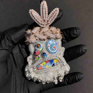 Designer Jewelrycities Jewelry Hiphop Avatar Savage Tribe Sterling Sier Full Iced Out VVS Moissanite Pendants