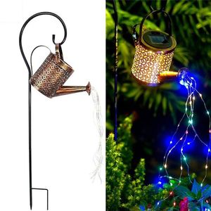 Solar Watering Can Light Garden Outdoor Waterproof Kettle Yard Art Lamp Decor