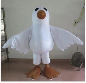 Fabrika Satış Sıcak Yetişkin Güvercin Güvercin Beyaz Kuş Maskot Kostümü Yetişkinlerin Satılık Giymesi İçin