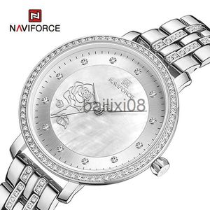 Andere Uhren Luxusmarke NAVIFORCE Damenuhr Mode Elegante Damen Quarz-Armbanduhr Kreatives Zifferblatt mit Diamant-wasserdichte Uhr Brelet J230728