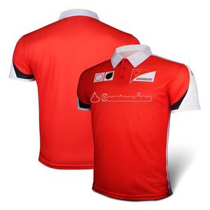 F1 Racing Lapel Polo Shirt Drużyna Wspólna T-shirt Mężczyźni i kobiety z krótkim rękawem oddychającą szybką suszącą top można dostosować 255H