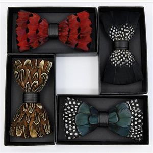 finest bow tie feathers PU bow ties butterfly new neckwear evening party wedding cosplay show accessories adjustable belt274x