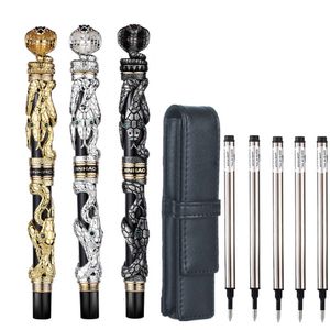 Gelpennor högkvalitativ lyx Jinhao Snake Ballpoint Pen 0,7 mm NIB Novel Cobra 3D Mönster Pen för män Business Office Supplies Gift 230729