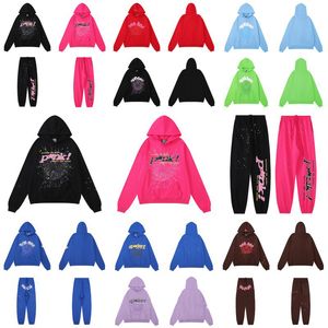 Designer Mens Sp Der and Pants Tracksuits Young Thug Spider Hooded Womens Sweatshirts Web Printed Graphic y k Hoodies Jacketstop Qing