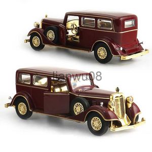 Diecast Model Cars 132 Emperor Retro Classic Alloy Car Diecast Model Toy Tirare indietro Veicolo Sound And Light Metal Car Simulation Collection Toys x0731