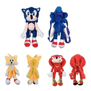 Producenci hurtowe 45 cm 4 Style jeża Sonic Stark Plecak Pluszowe zabawki animacja filmowa gra peryferyjna plecak Prezent dla dzieci