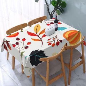 Table Cloth Fall Pumpkin And Foliage Pattern Tablecloth Waterproof Party Home Decoration Rectangular Cover For Kitchen Mantelpiece